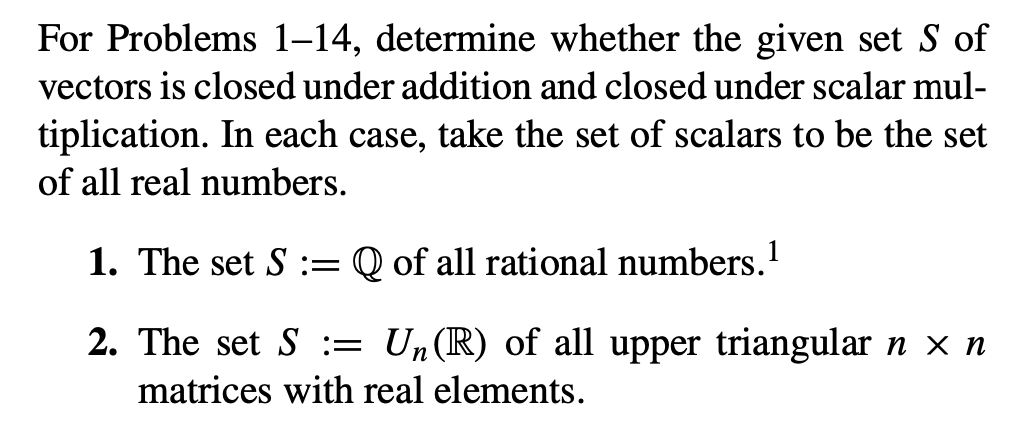 Solved For Problems 1−14, Determine Whether The Given Set S | Chegg.com