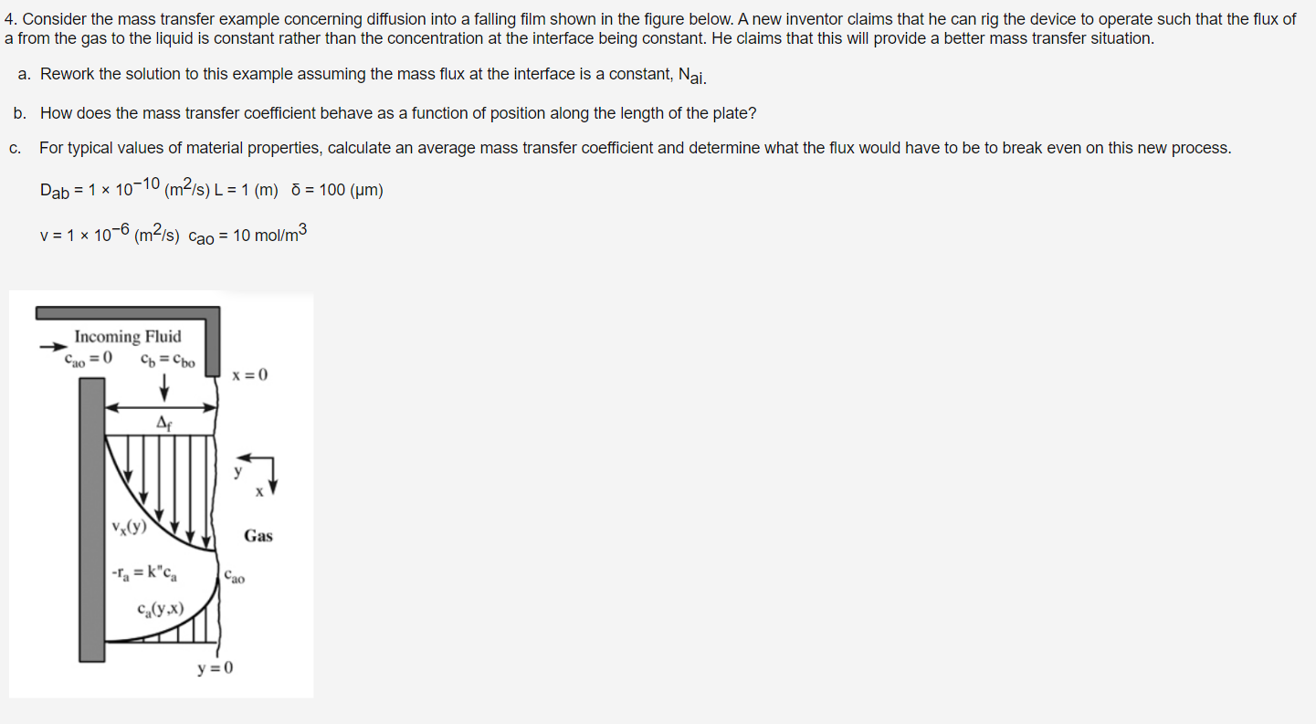 Consider the mass transfer example concerning | Chegg.com
