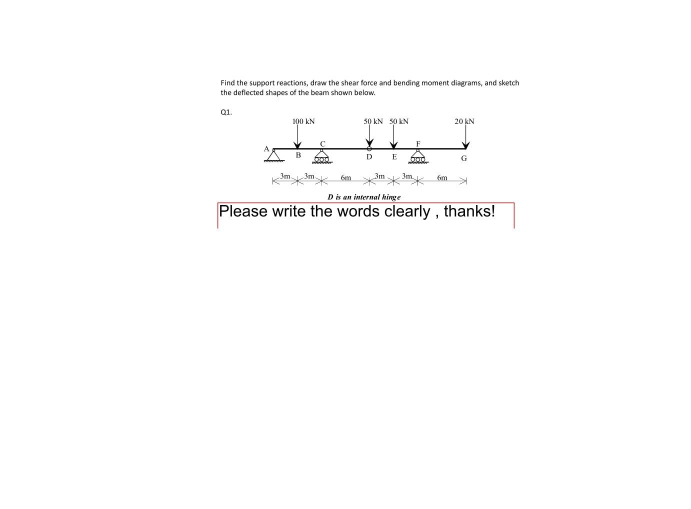 Solved Find The Support Reactions, Draw The Shear Force And | Chegg.com