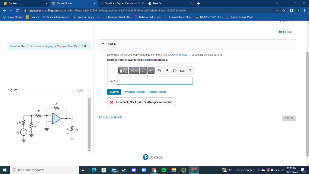 Solved Consider the rircuit shown in [ Figure 1) Suppose | Chegg.com
