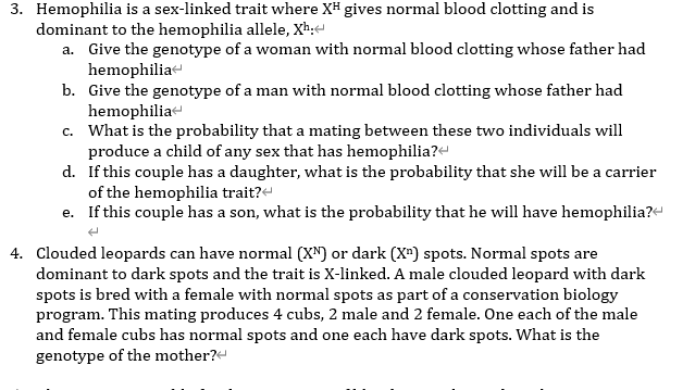 Solved Hemophilia Is A Sex Linked Trait Where XH Gives Chegg Com