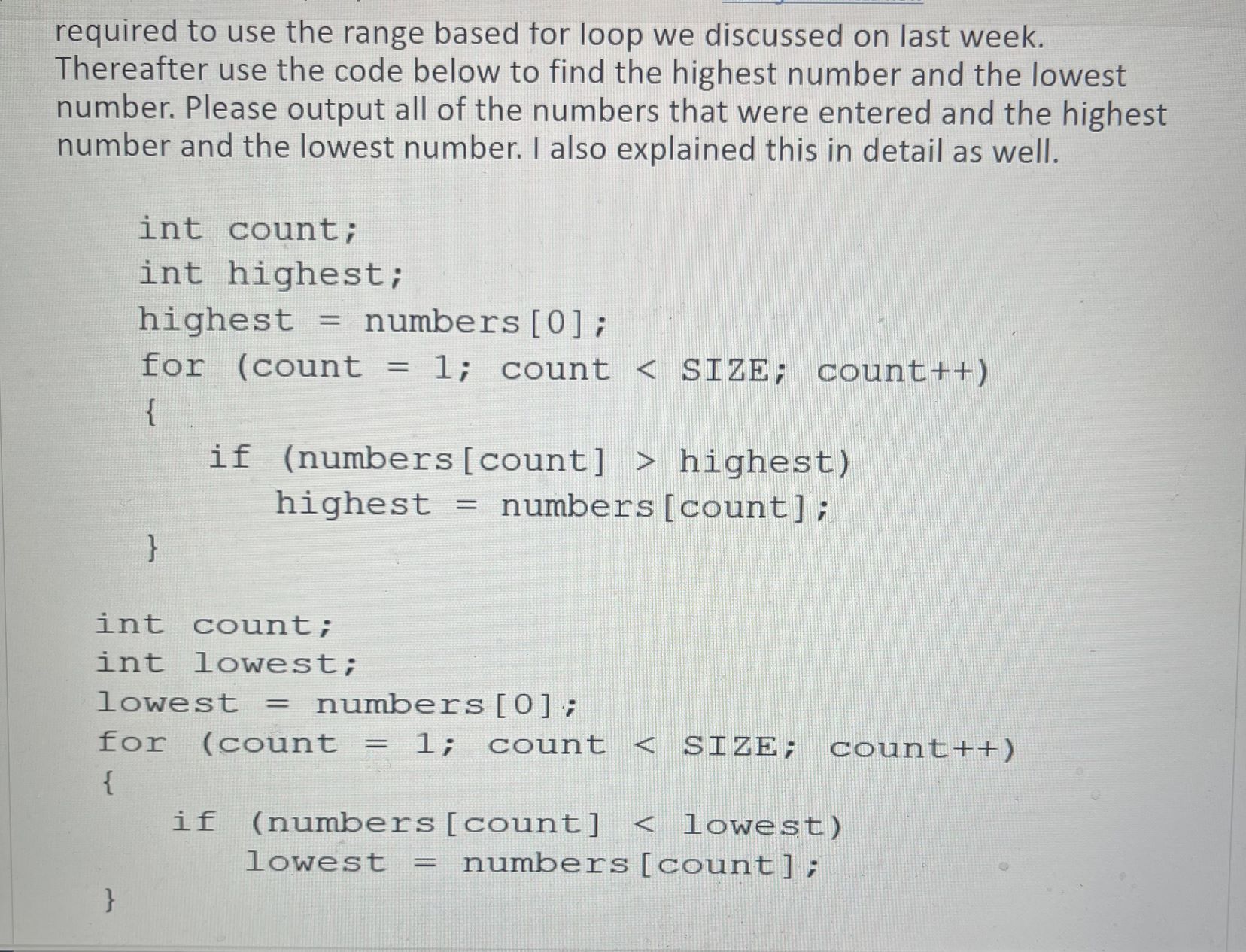 Solved You are required to ask the user to enter 8 values | Chegg.com