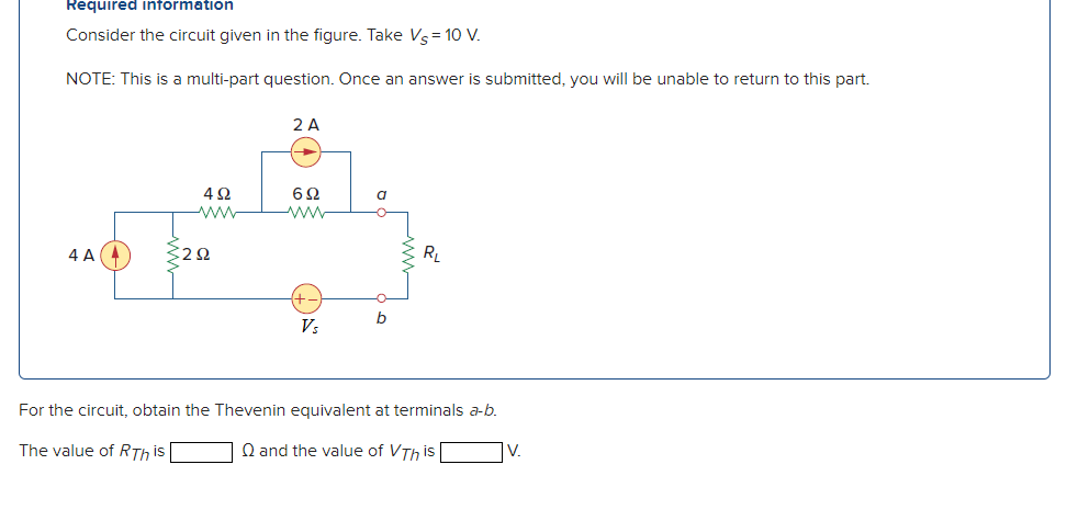 Solved Required information Consider the circuit given in | Chegg.com