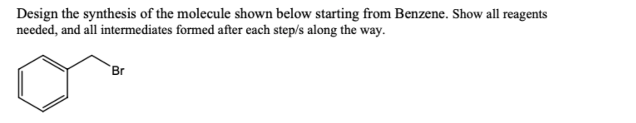 Solved Design the synthesis of the molecule shown below | Chegg.com