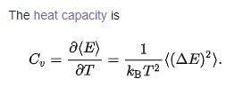 Solved The Heat Capacity Is Cv=∂t∂ E =kbt21 (Δe)2 . 