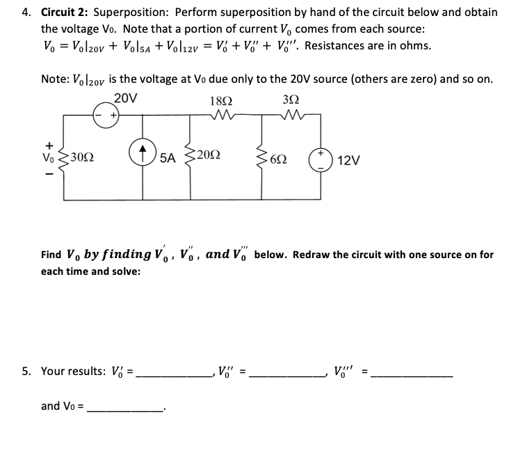 Solved 4 Circuit 2 Superposition Perform Superposition By Chegg Com   PhpMugPzb