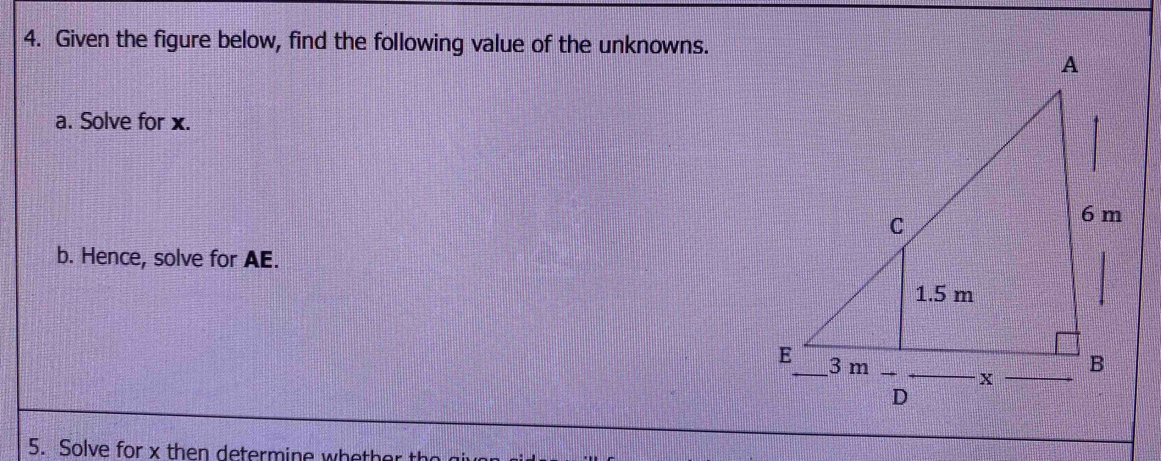 Solved Given The Figure Below Find The Following Value Chegg Com