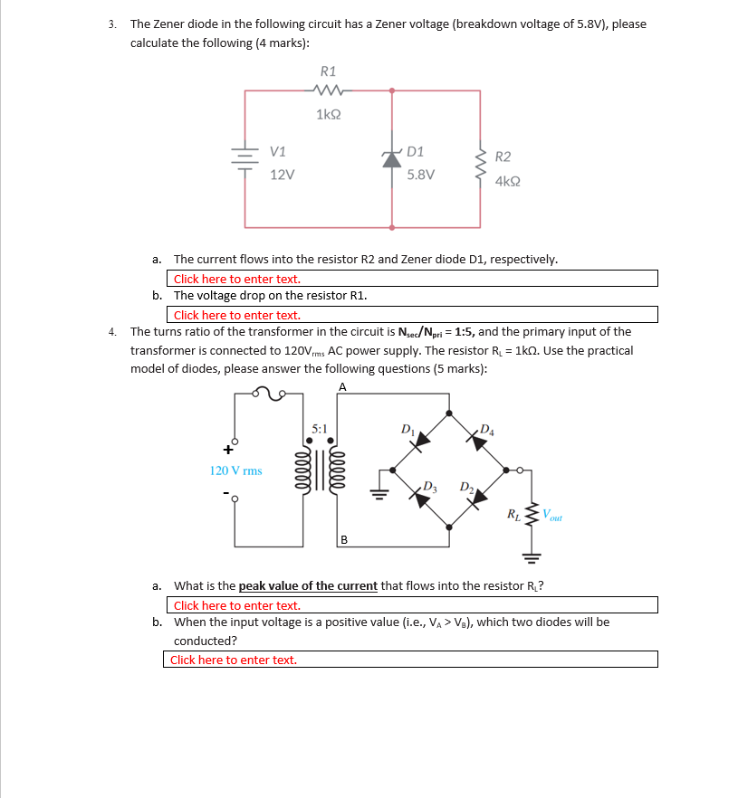 Solved Notice: 1. always use the practical model of the | Chegg.com