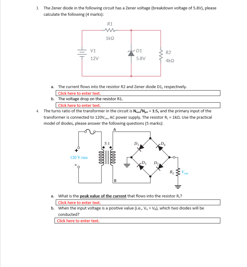 Solved Notice: 1. Always Use The Practical Model Of The | Chegg.com