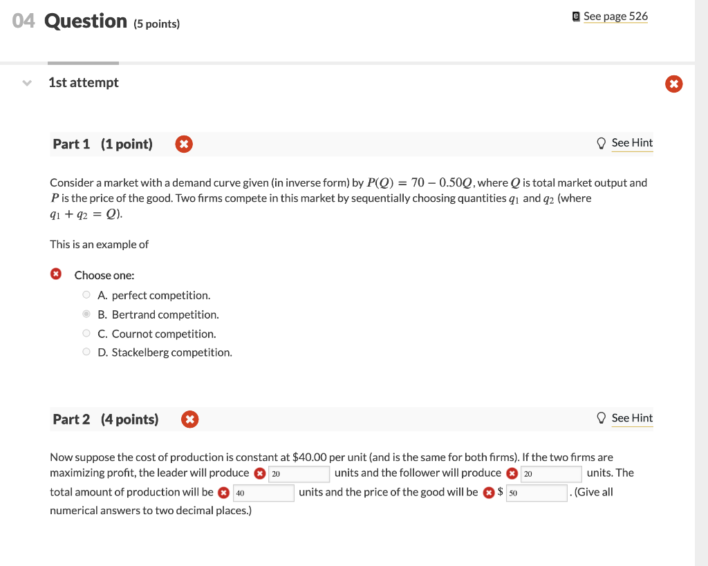 Solved 04 Question (5 points) @ See page 526 1st attempt | Chegg.com