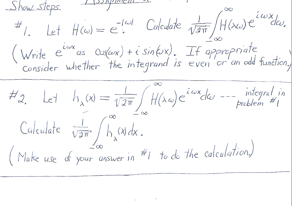 Show Steps I Wx Dw Iux As 1 Let H O E Calculate Chegg Com