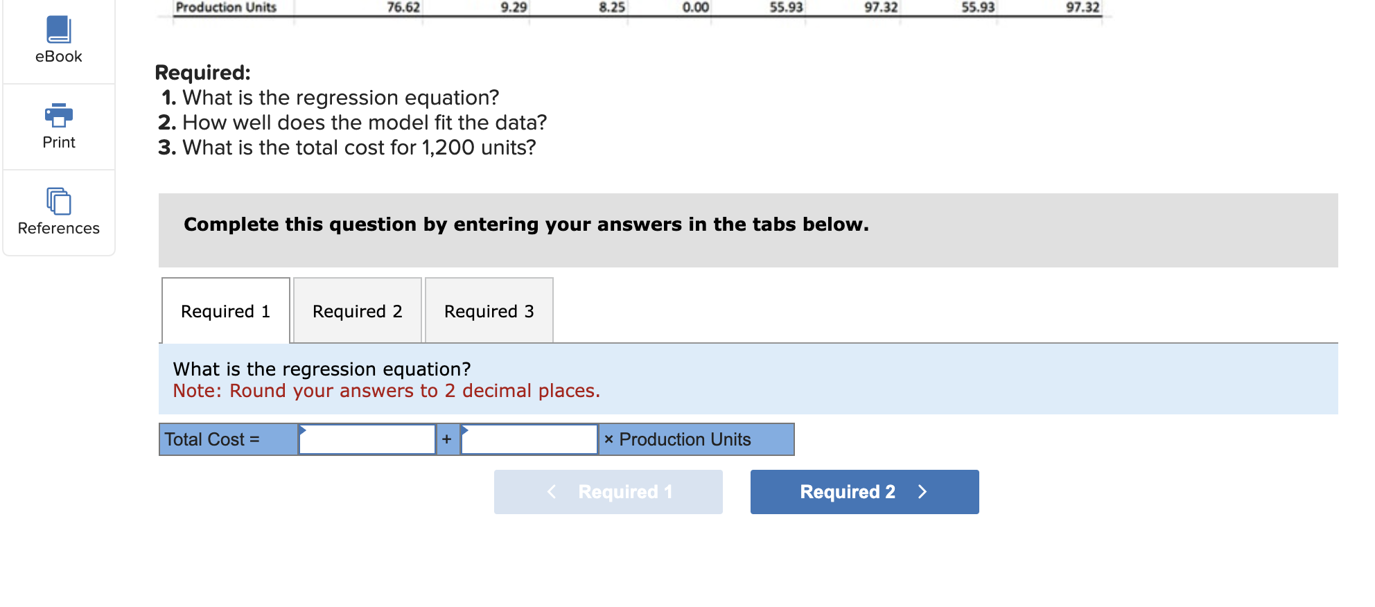 Solved Required: 1. What is the regression equation? 2. | Chegg.com