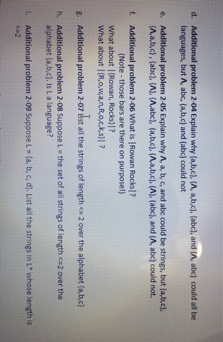 Solved Explain why {a, b, c}, {wedge, a, b, c), {abc}, and | Chegg.com