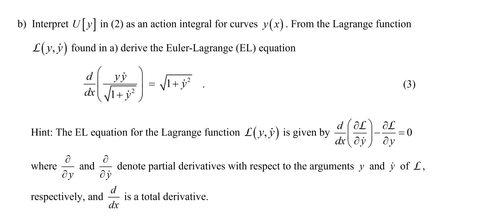 Problem 1 Shape Of A Hanging Chain 15 Points A C Chegg Com