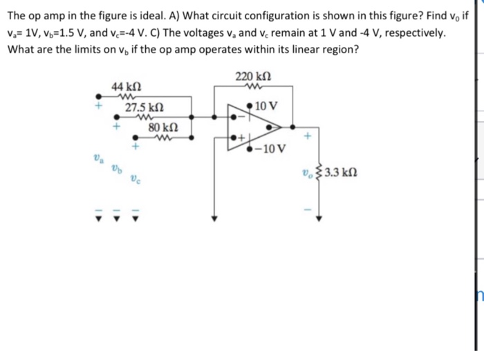 Solved The op amp in the figure is ideal. A) What circuit | Chegg.com