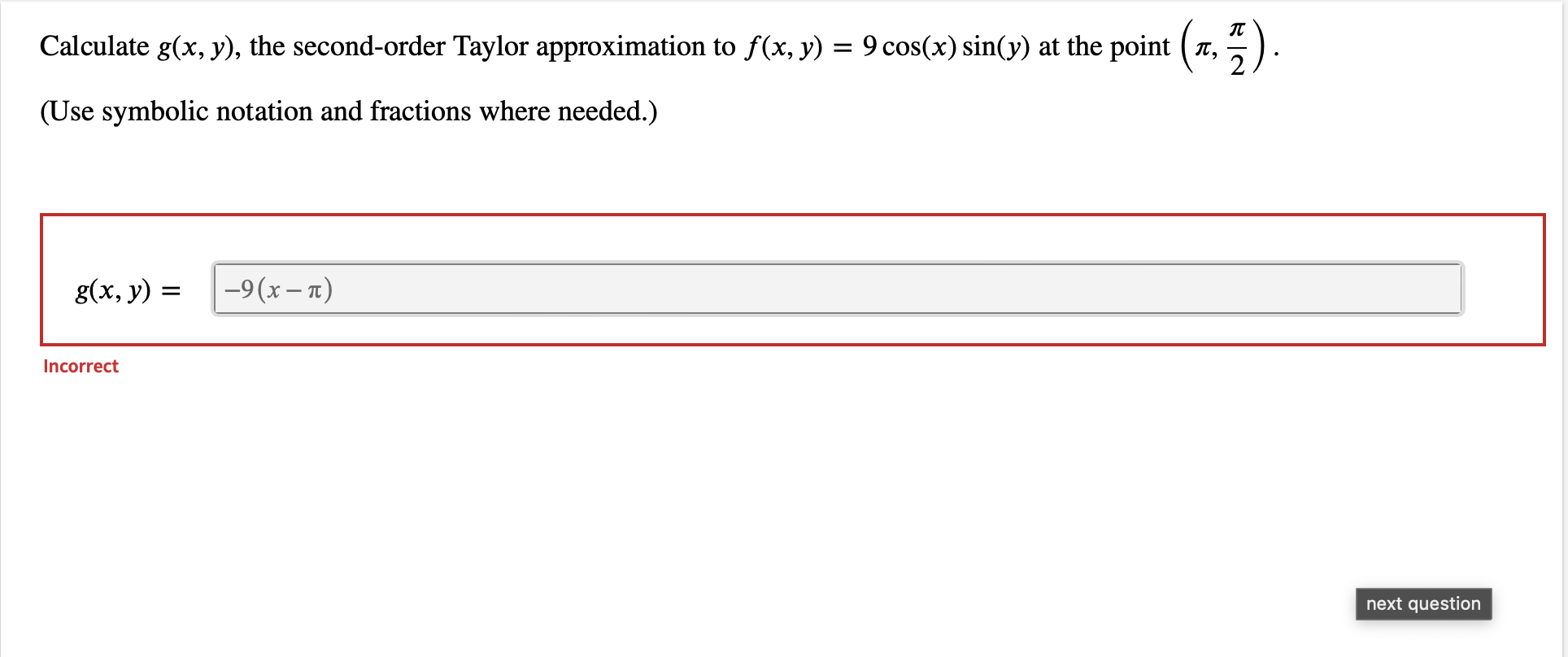 Solved Calculate Gxy The Second Order Taylor 5343