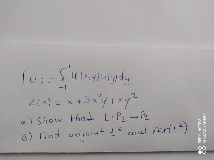 Lu Integral Of K X Y Dy Where K X Y X 3x 2y Xy 2 Chegg Com