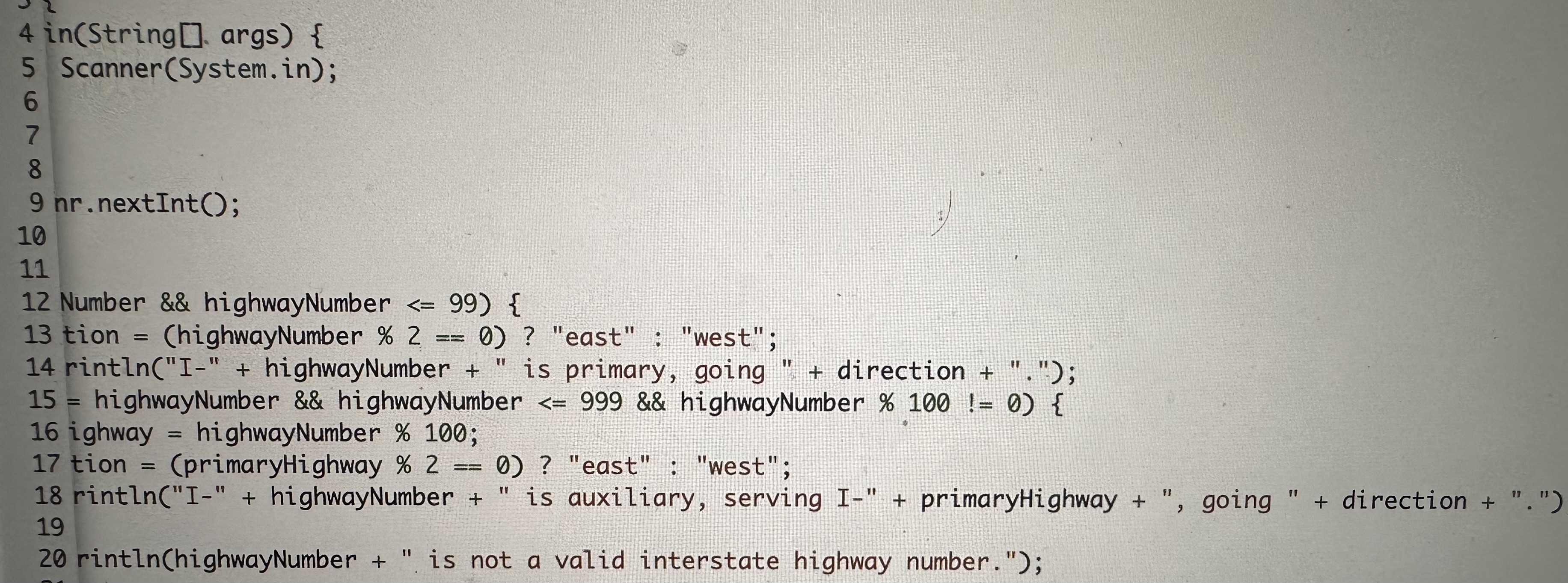 Solved 4.23 please help me fix this code in Java. I uploaded | Chegg.com