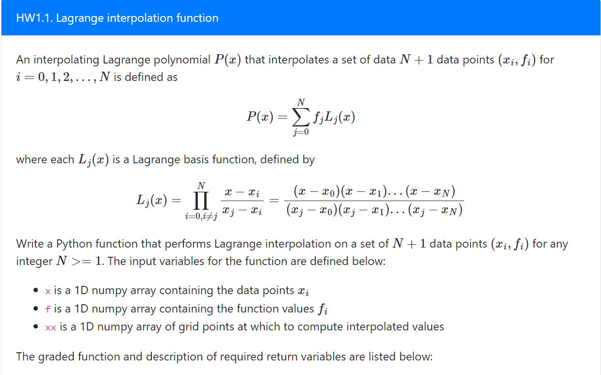 Solved An Interpolating Lagrange Polynomial P(x) That | Chegg.com