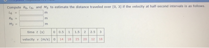 Solved Compute R6. L6 and M3 to estimate the distance | Chegg.com