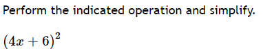 Solved Perform the indicated operation and simplify. \\[ (4 | Chegg.com