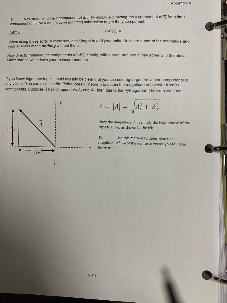 Solved Components The graphical method of combining vectors