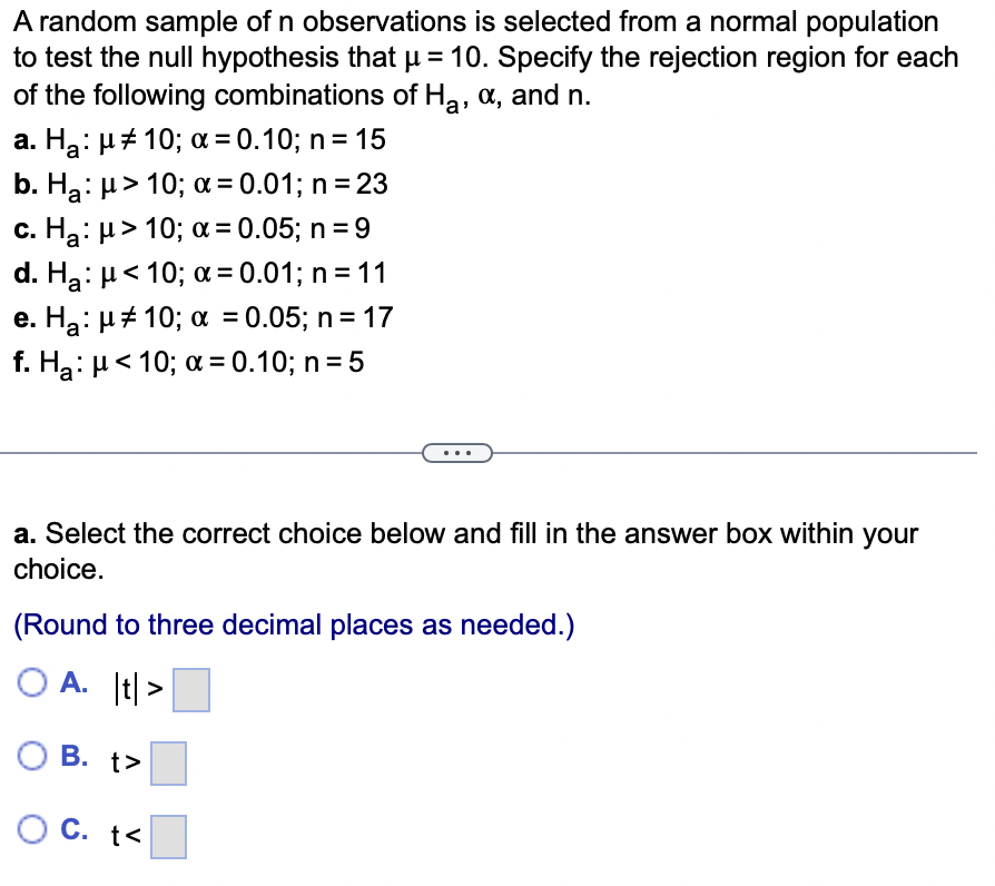 Solved A random sample of n observations is selected from a | Chegg.com