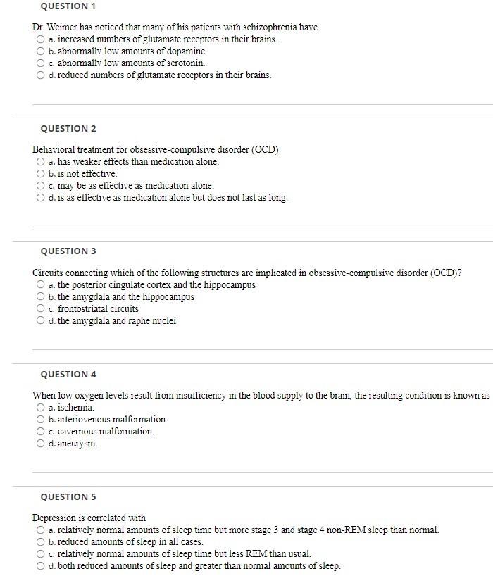 Solved Can you help me with these psychology problems? I | Chegg.com