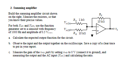 Solved 1. To study operational amplifier (op amp) and its Circuit Diagram