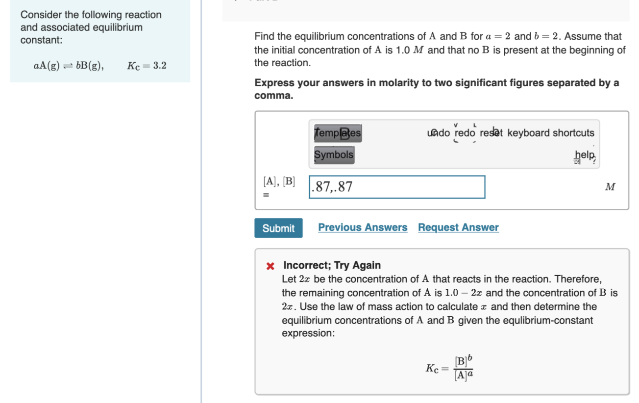 Solved Consider the following reaction and associated | Chegg.com