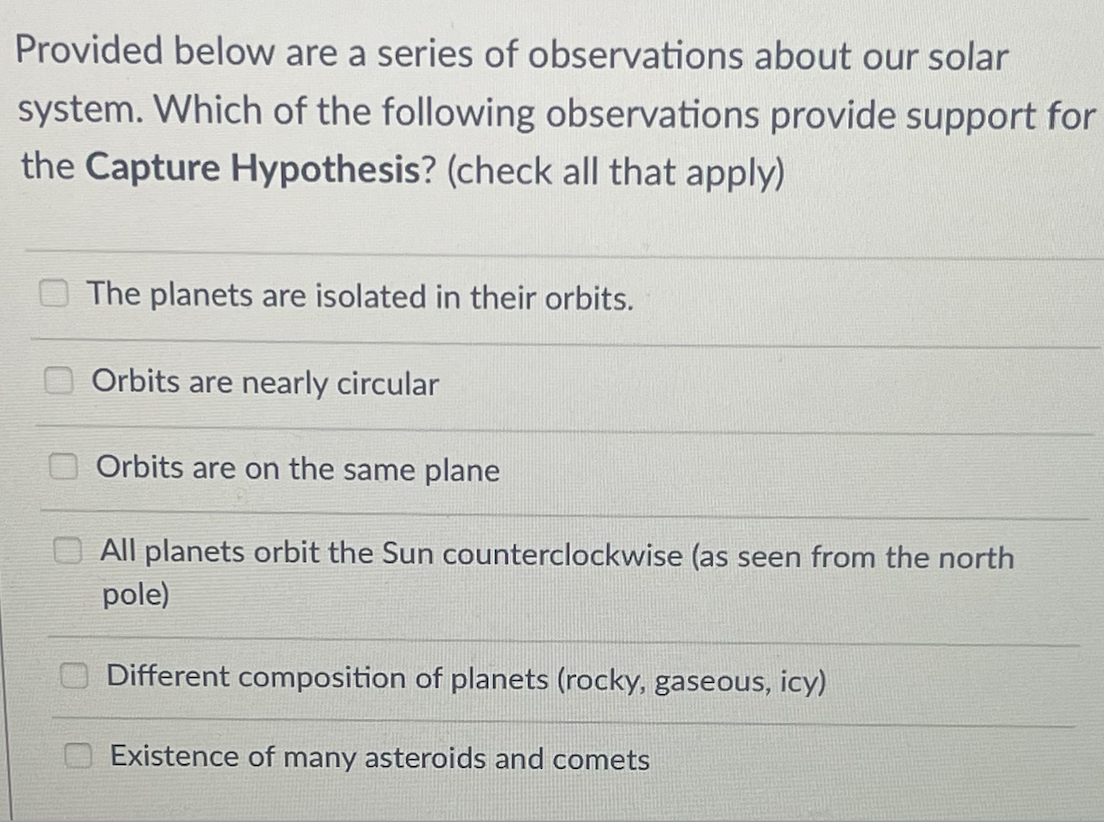 Solved Provided Below Are A Series Of Observations About Our | Chegg.com