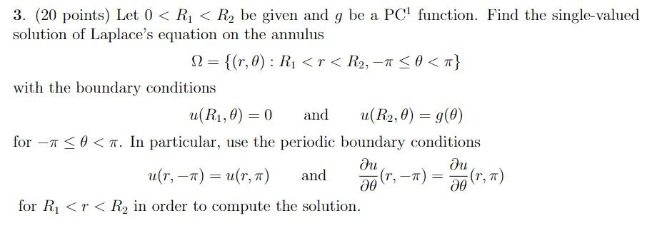 Solved = 3. (20 points) Let 0