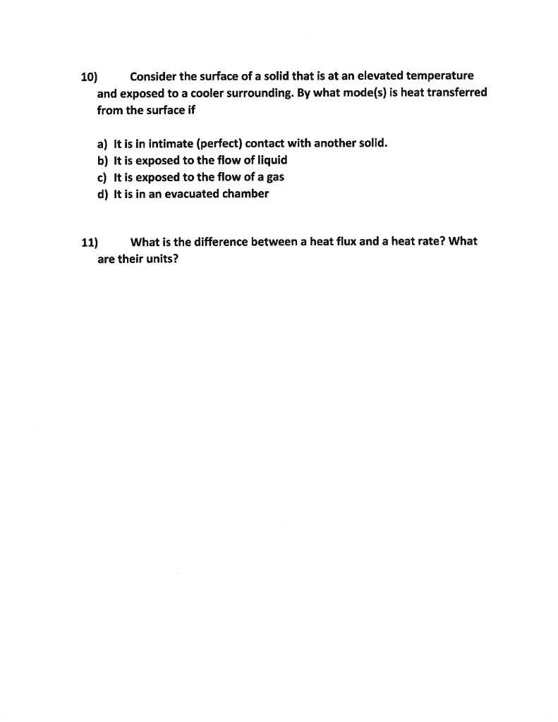 Solved 10) Consider the surface of a solid that is at an | Chegg.com