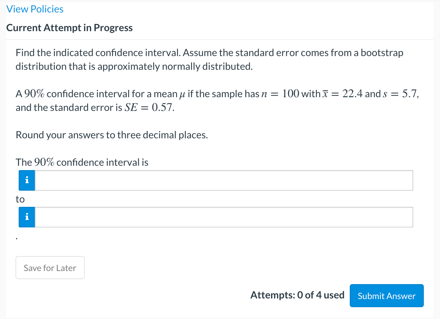 Solved View Policies Current Attempt in Progress Find the | Chegg.com