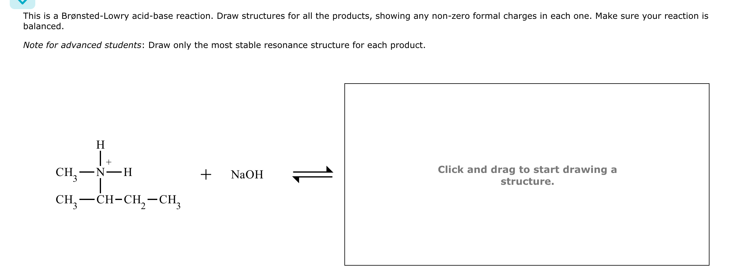 Solved This is a Brønsted-Lowry acid-base reaction. Draw | Chegg.com