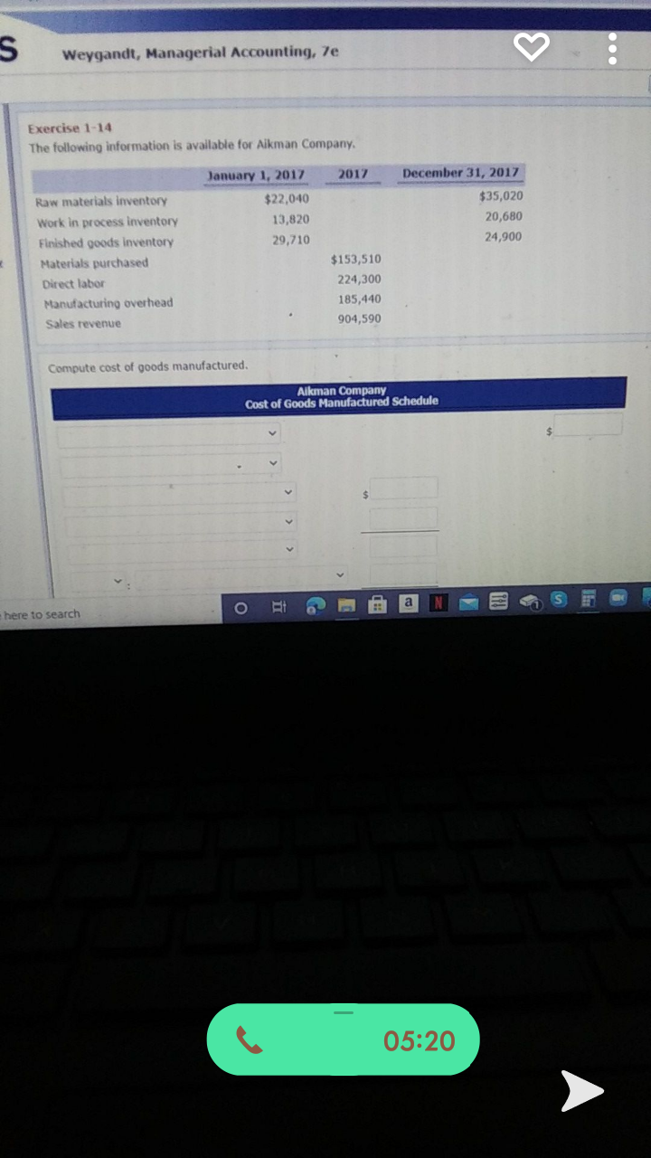 Solved S Weygandt, Managerial Accounting, 7e Exercise 11&hellip;
