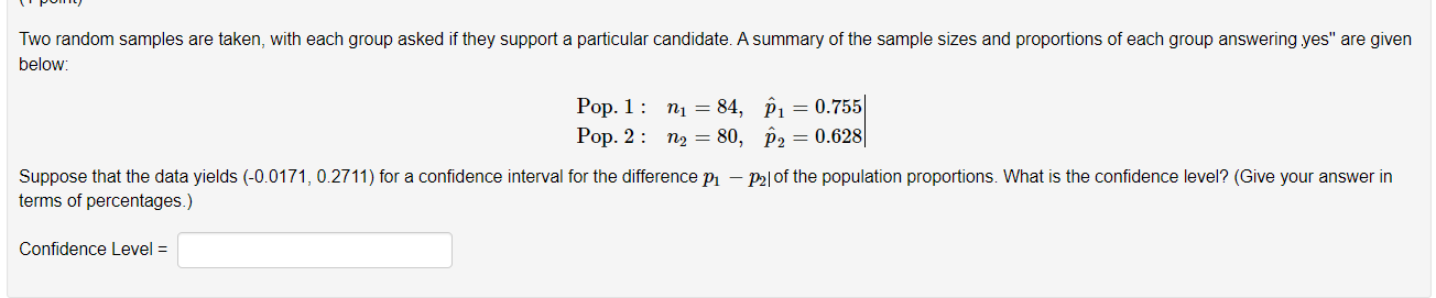 Solved Two random samples are taken with each group asked if | Chegg.com