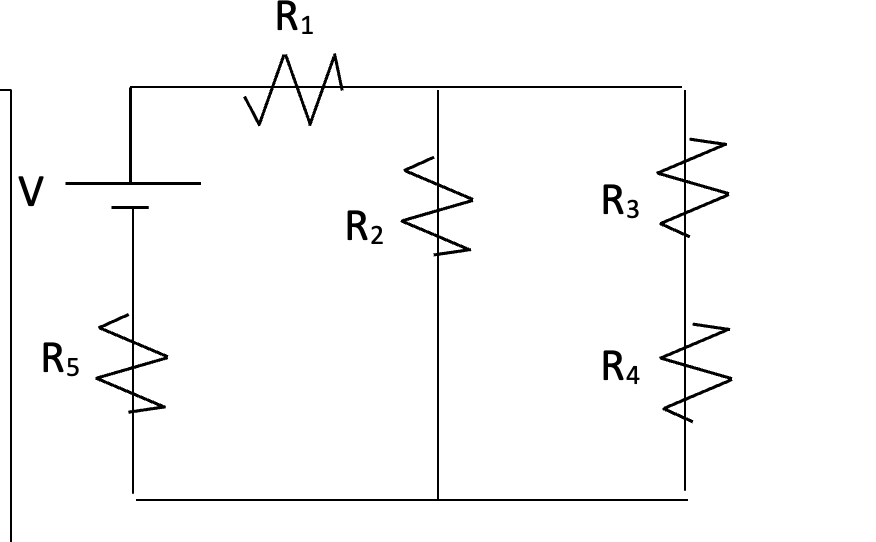 Solved = = Several resistors are connected to a battery as | Chegg.com