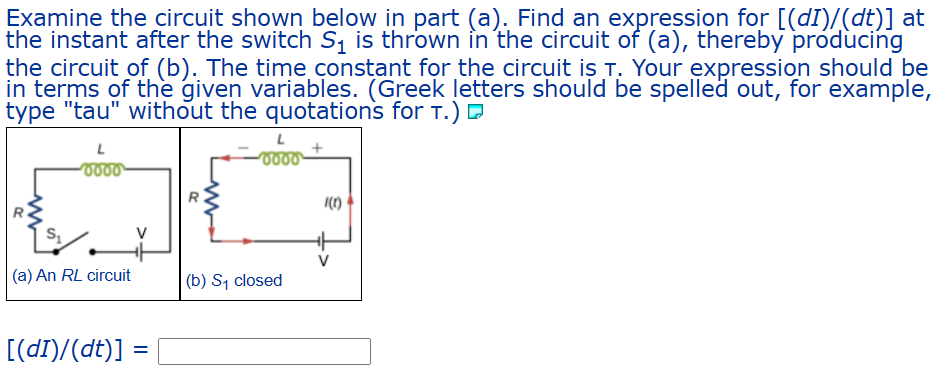 Solved Examine the circuit shown below in part (a). Find an | Chegg.com