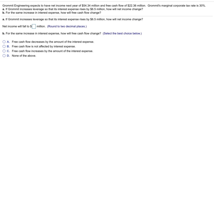 Solved Grommit Engineering expects to have net next