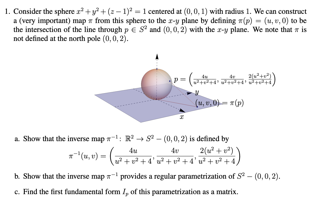 Solved 1 Consider The Sphere X2 Y2 Z 1 2 1 Chegg Com