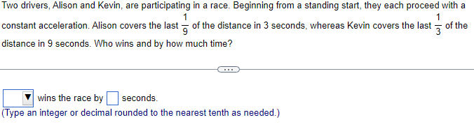 Solved Two drivers, Alison and Kevin, are participating in a | Chegg.com