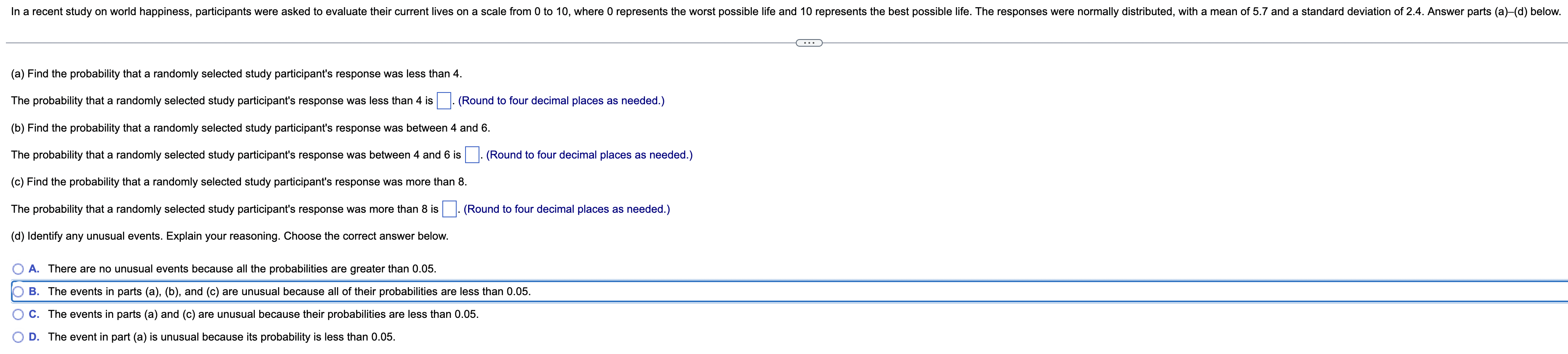 Solved (a) Find the probability that a randomly selected | Chegg.com