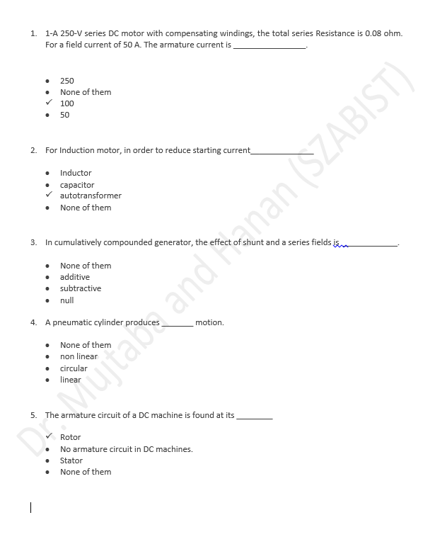Solved Need the correct answers of the MCQ's below. Some of | Chegg.com