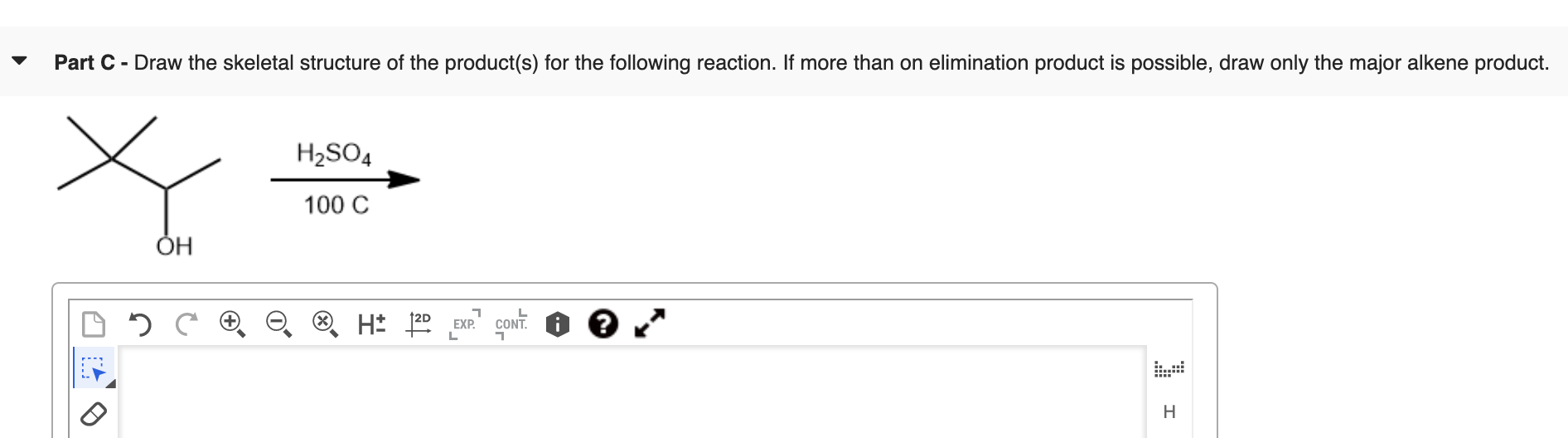 Solved Part B - Draw The Skeletal Structure Of The | Chegg.com