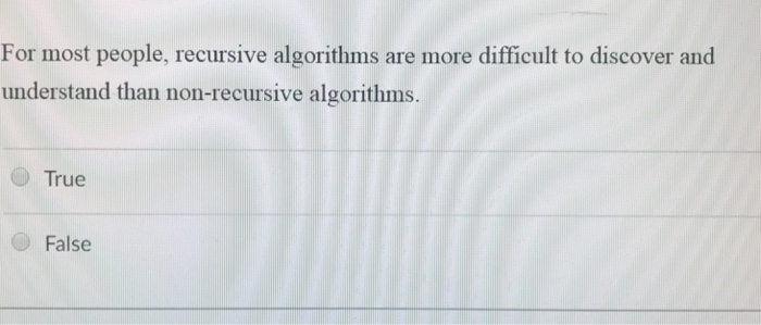 Solved Question 1 Recursive algorithms, if not propertly | Chegg.com