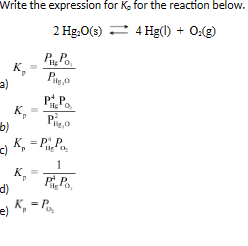 Solved Write the expression for Ks for the reaction below. | Chegg.com