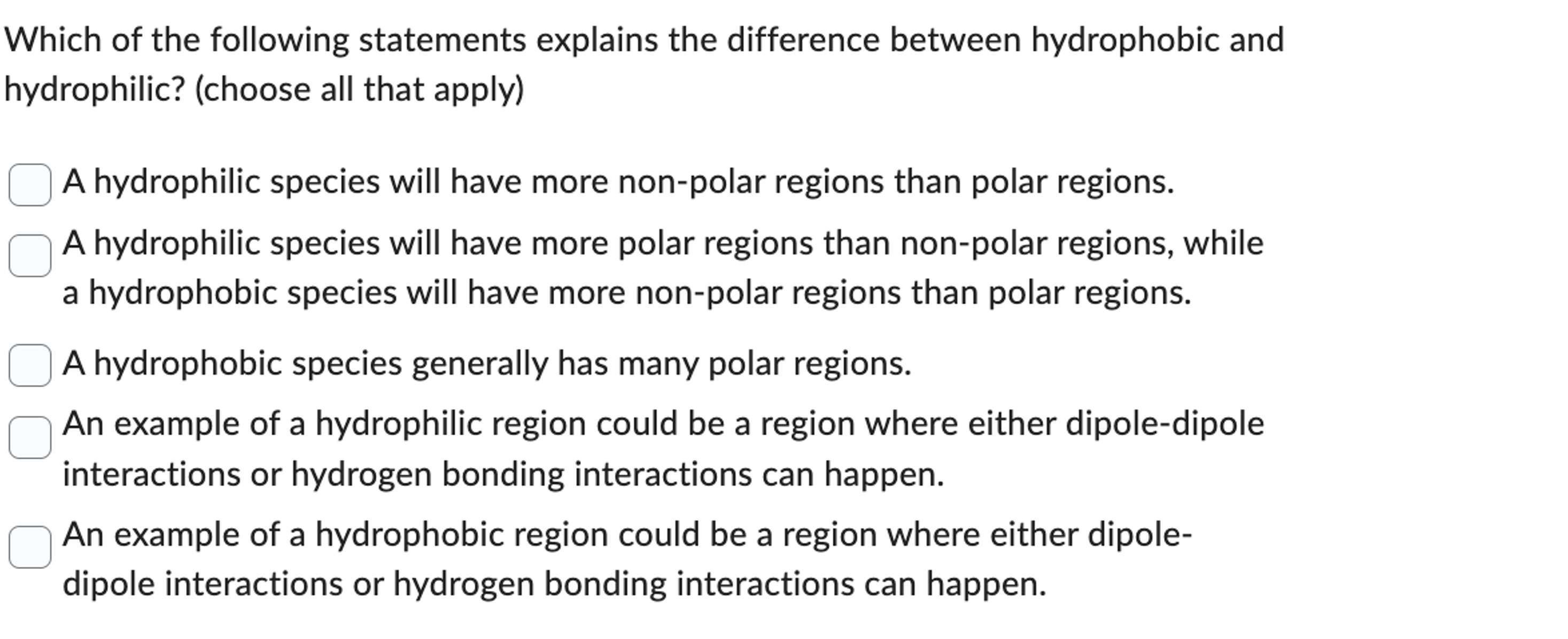 Solved Which of the following statements explains the | Chegg.com