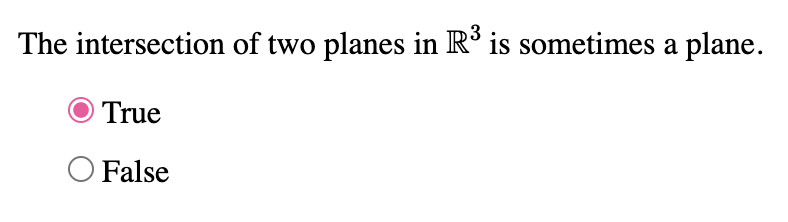 Solved The Intersection Of A Line And A Plane In R3 Is Never | Chegg.com