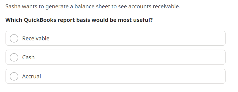 Solved Sasha wants to generate a balance sheet to see | Chegg.com